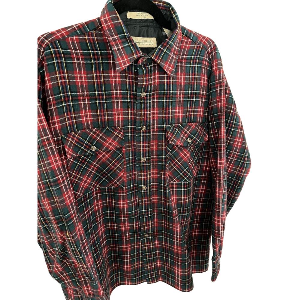 Mens  Shirt L Plaid  Buttons Gorpcore Western Cabincore